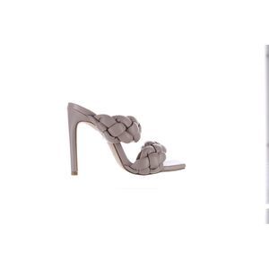Steve Madden Braided Double Strap High Heel Sandals in Taupe
